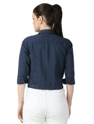 pearl embellished denim jacket - 17415229 - Standard Image - 3