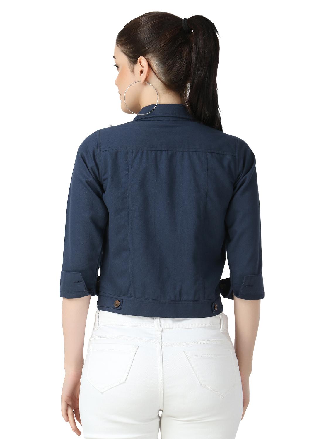 pearl embellished denim jacket - 17415229 - Zoom Image - 3