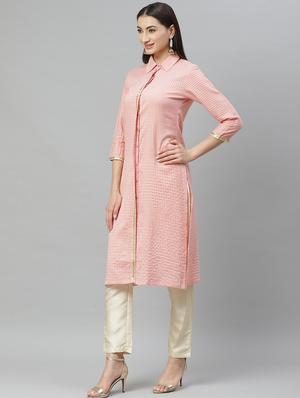 striped straight kurta - 17415319 - Standard Image - 2