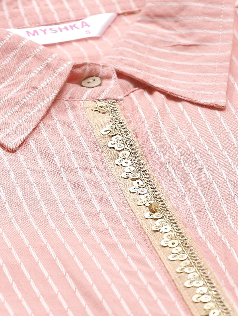 striped straight kurta - 17415319 - Zoom Image - 4