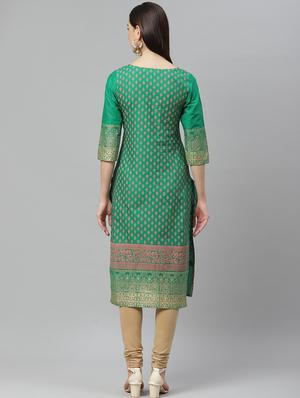 block print straight kurta - 17415322 - Standard Image - 3