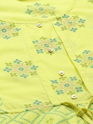 printed high slit kurta - 17415327 - Standard Image - 4
