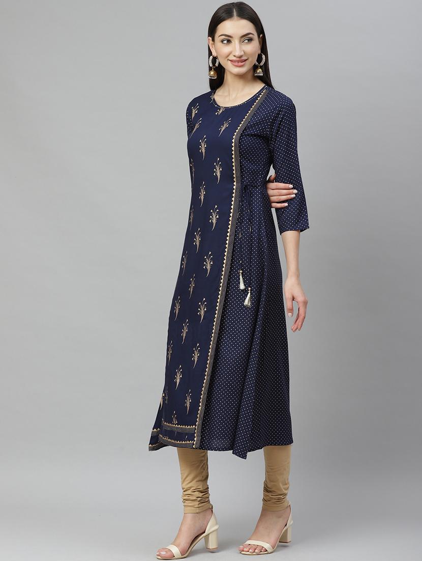 printed straight kurta - 17415331 - Zoom Image - 2