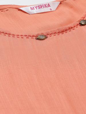 solid flared kurta - 17415335 - Standard Image - 4