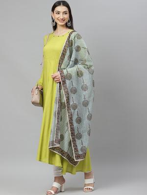 solid flared kurta - 17415336 - Standard Image - 2