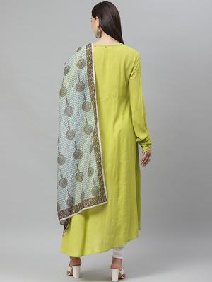 solid flared kurta - 17415336 - Standard Image - 3