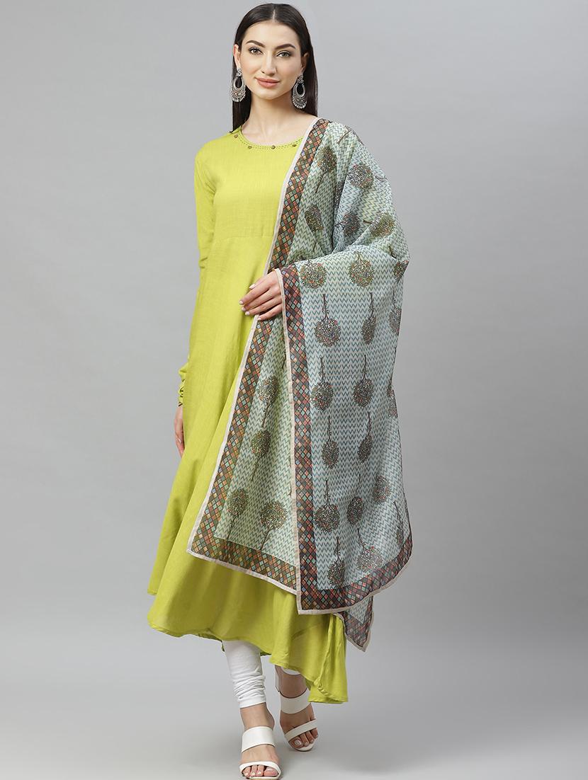 solid flared kurta - 17415336 - Zoom Image - 1