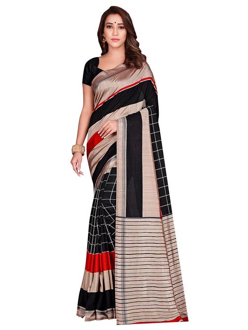striped printed saree with blouse - 17415369 - Standard Image - 1