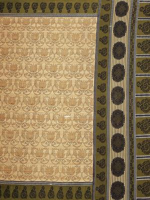 bordered printed saree with blouse - 17415381 - Standard Image - 3