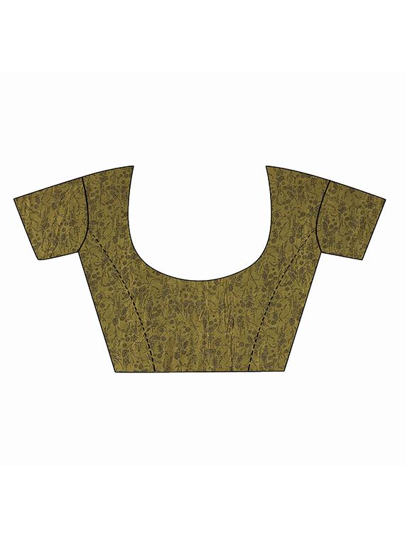 bordered printed saree with blouse - 17415381 - Zoom Image - 4