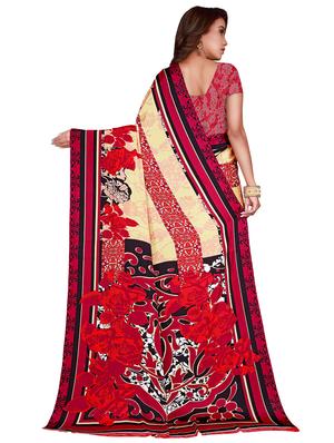 floral printed saree with blouse - 17415384 - Standard Image - 2