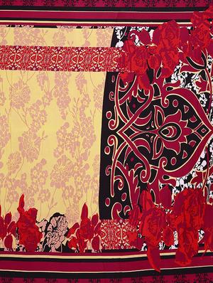 floral printed saree with blouse - 17415384 - Standard Image - 3
