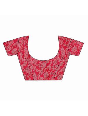 floral printed saree with blouse - 17415384 - Standard Image - 4