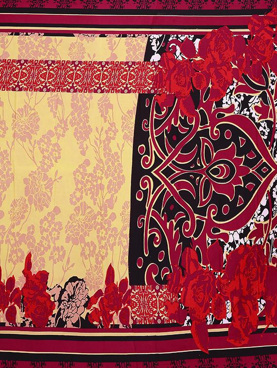 floral printed saree with blouse - 17415384 - Zoom Image - 3