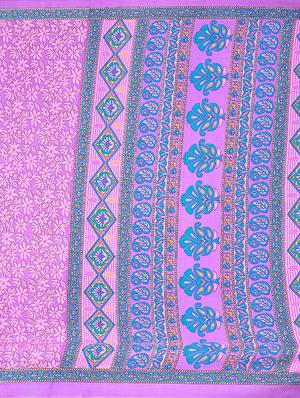 floral printed saree with blouse - 17415386 - Standard Image - 3