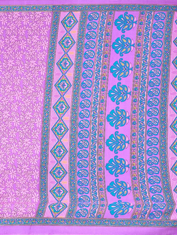 floral printed saree with blouse - 17415386 - Zoom Image - 3