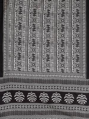 conversational printed saree with blouse - 17415390 - Standard Image - 3