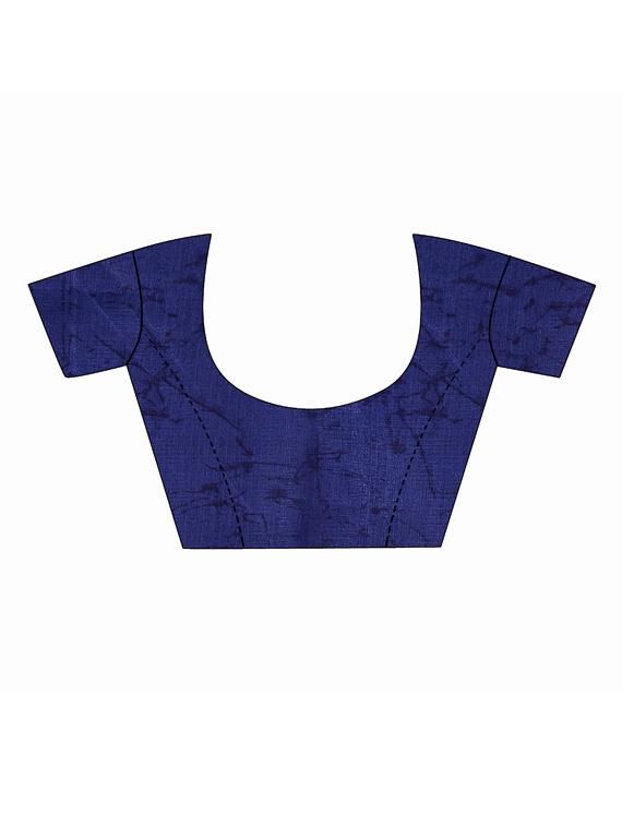 navy art silk half and half saree with blouse - 17415391 - Zoom Image - 4