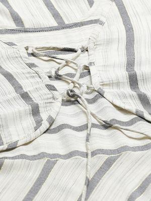 striped flared ethnic dress - 17415434 - Standard Image - 4
