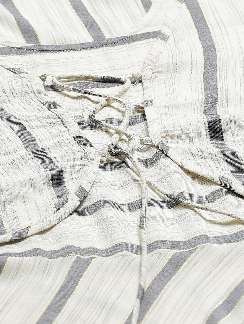 striped flared ethnic dress - 17415434 - Zoom Image - 4