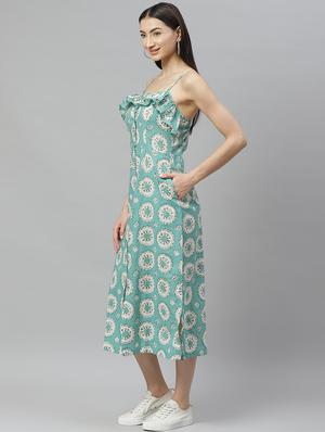 cami neck floral a-line dress - 17415441 - Standard Image - 2