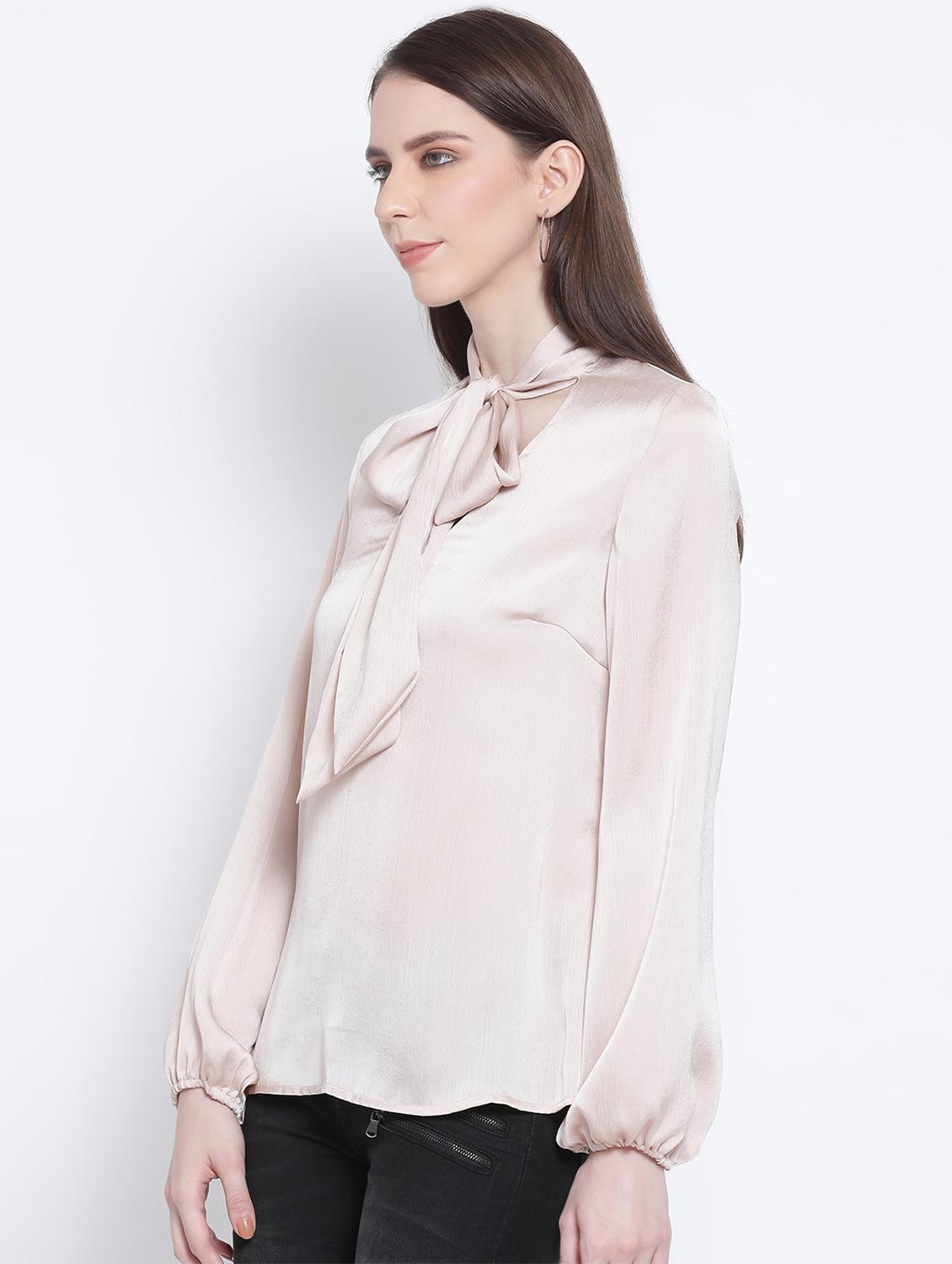 tie up neck solid top - 17415513 - Zoom Image - 2