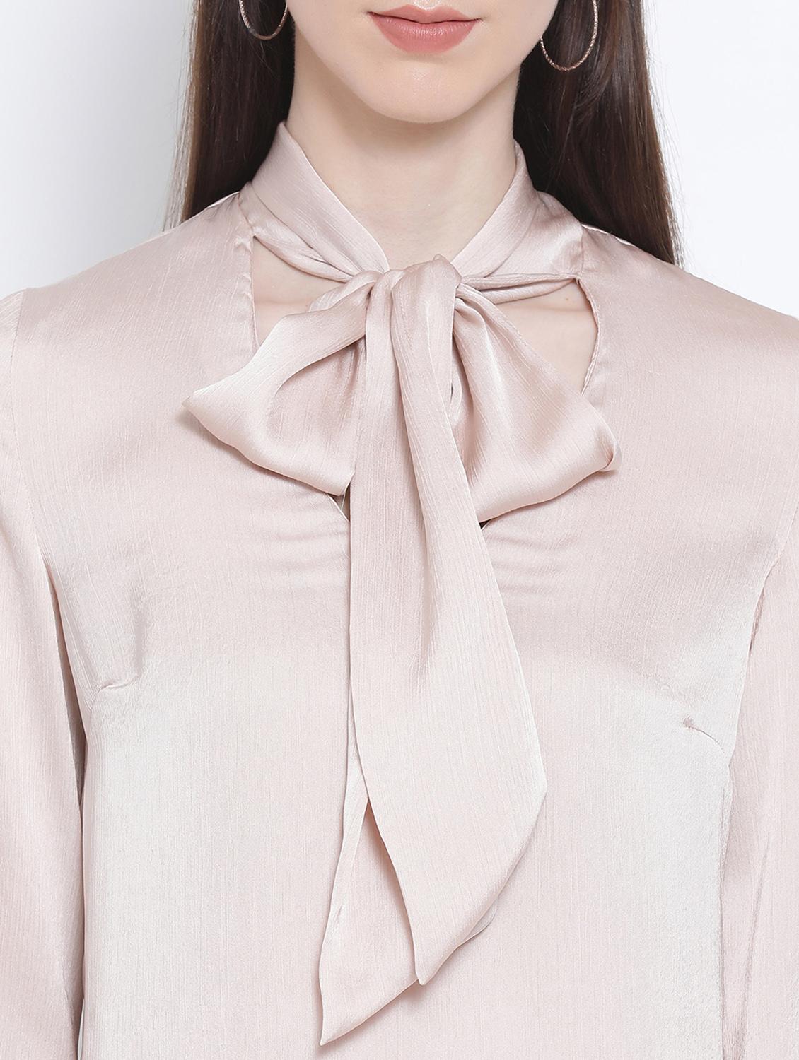 tie up neck solid top - 17415513 - Zoom Image - 5