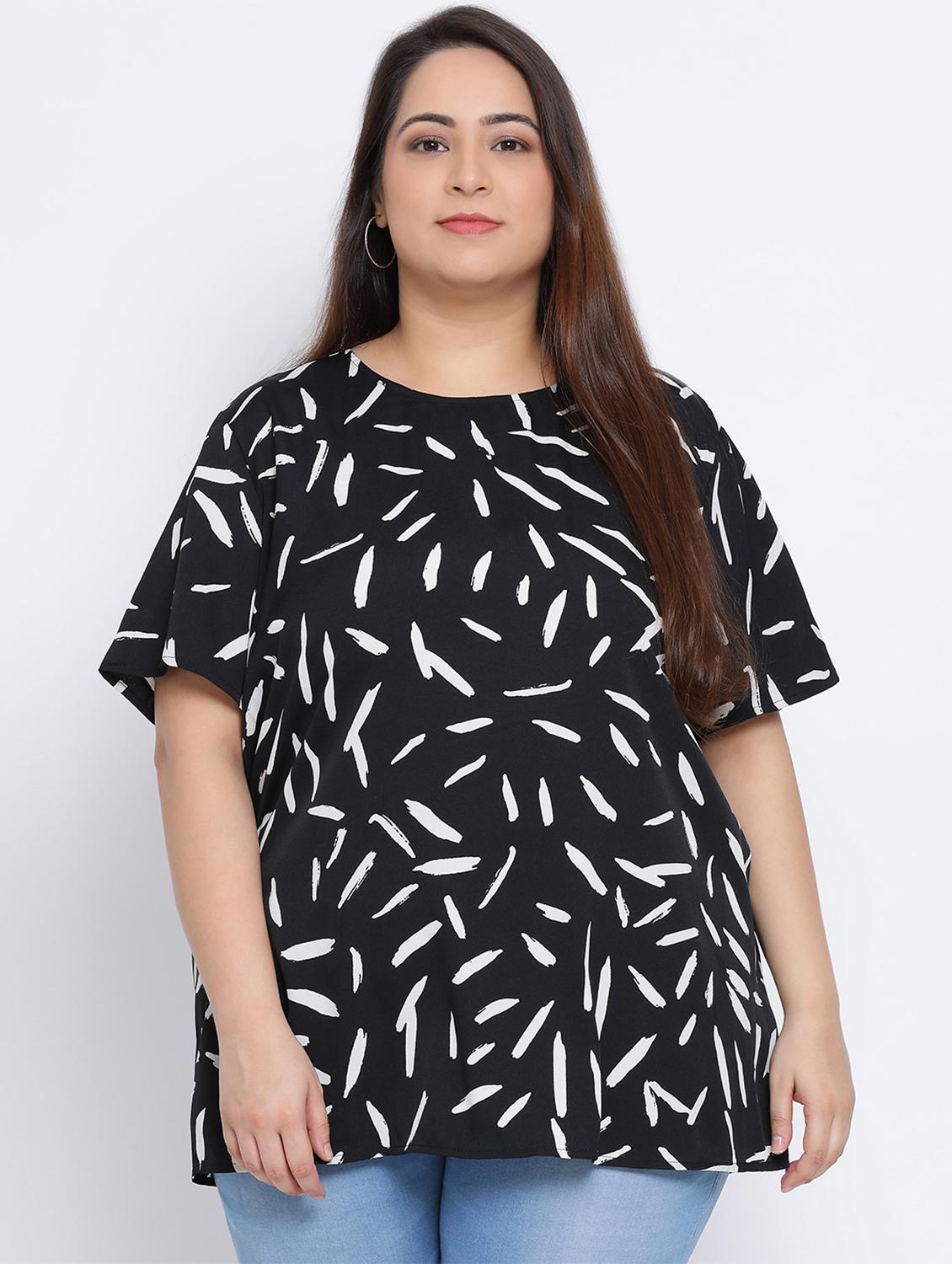 round neck printed top - 17415515 - Zoom Image - 1