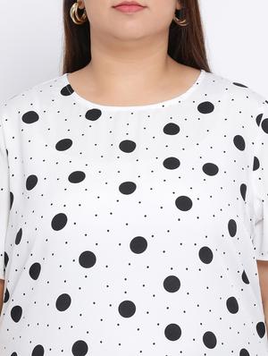 round neck polka dot top - 17415516 - Standard Image - 5
