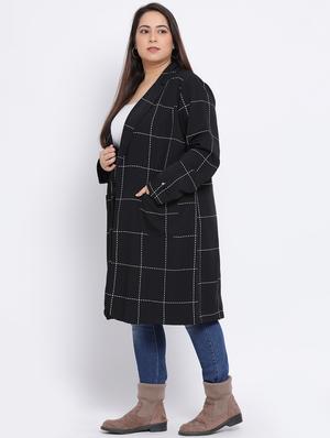 lapel neck checkered blazer - 17415519 - Standard Image - 2