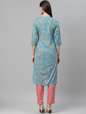 floral kurta pant set - 17415575 - Standard Image - 3