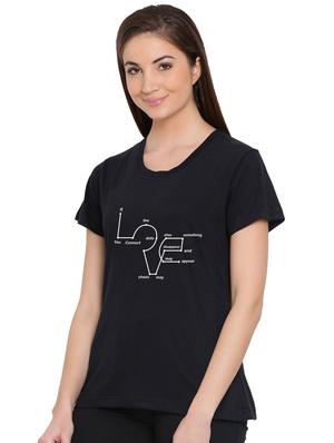 round neck typographic tee - 17415604 - Standard Image - 2