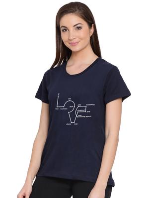 round neck typographic tee - 17415605 - Standard Image - 2
