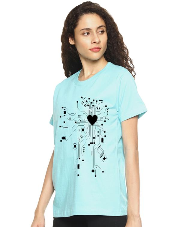 round neck printed tee - 17415608 - Zoom Image - 2