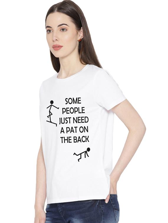 round neck typographic tee - 17415621 - Zoom Image - 2