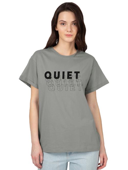 round neck typographic tee - 17415634 - Standard Image - 1