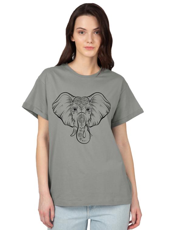 round neck printed tee - 17415667 - Zoom Image - 1