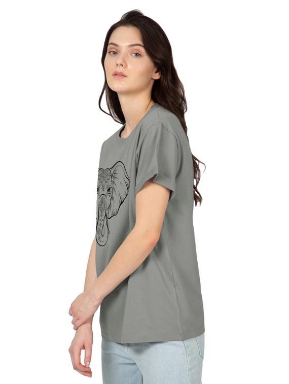 round neck printed tee - 17415667 - Zoom Image - 2