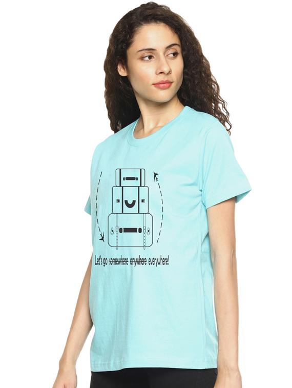 round neck printed tee - 17415669 - Zoom Image - 2