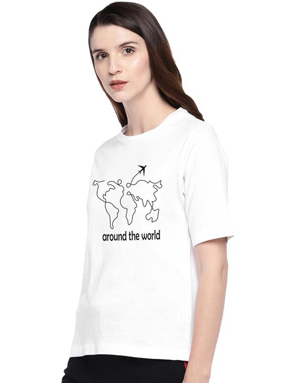 round neck printed tee - 17415670 - Zoom Image - 2