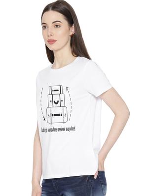 round neck printed tee - 17415671 - Standard Image - 2