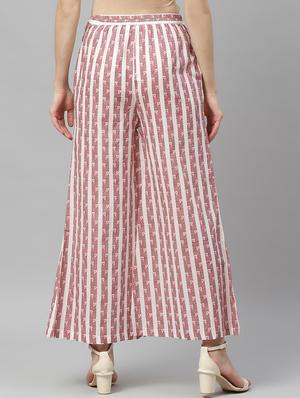 mid rise striped flat front trouser - 17415691 - Standard Image - 3