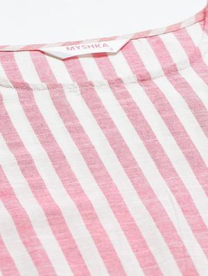 frill detail striped top - 17415699 - Standard Image - 4