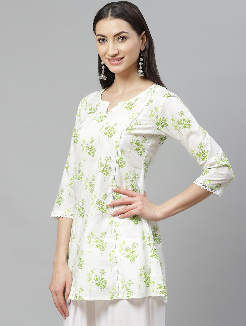 floral a-line kurti - 17415700 - Zoom Image - 2
