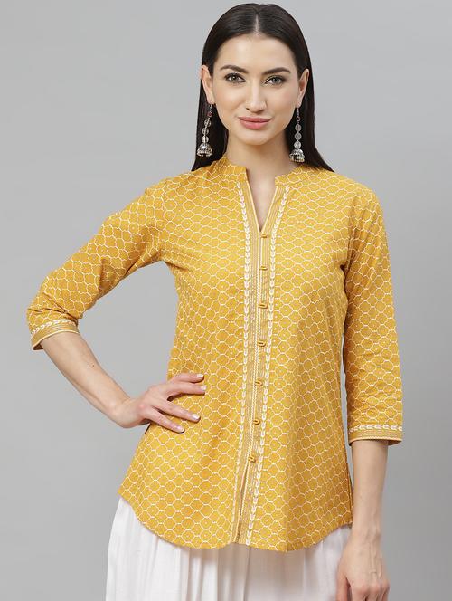 printed a-line kurti - 17415701 - Standard Image - 1
