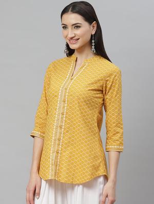 printed a-line kurti - 17415701 - Standard Image - 2