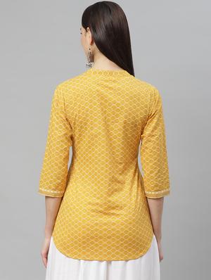 printed a-line kurti - 17415701 - Standard Image - 3