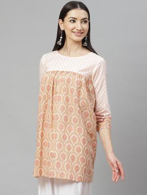 printed a-line kurti - 17415702 - Standard Image - 2