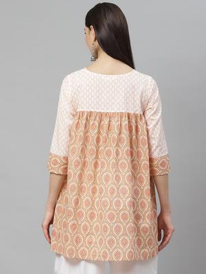 printed a-line kurti - 17415702 - Standard Image - 3