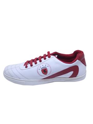 red synthetic lace up sneakers - 17415720 - Standard Image - 3